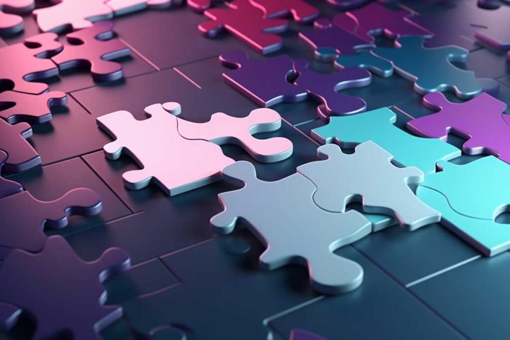 Partnership e Collaborazioni Strategiche - Puzzle colorato in prospettiva