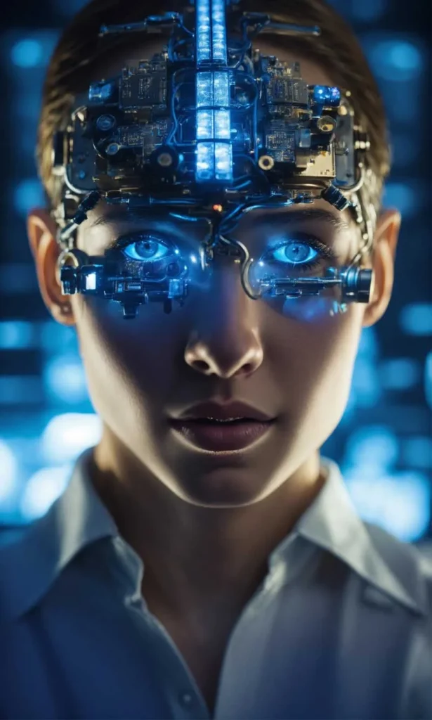 Intelligenza-Artificiale-persona-con-testa-bionica