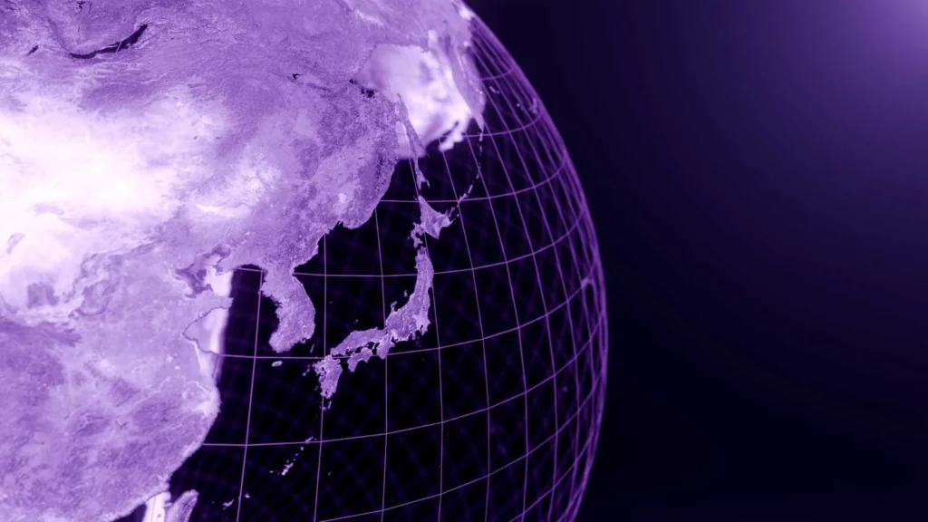 Strategia di marketing internazionale render 3D del globo terrestre
