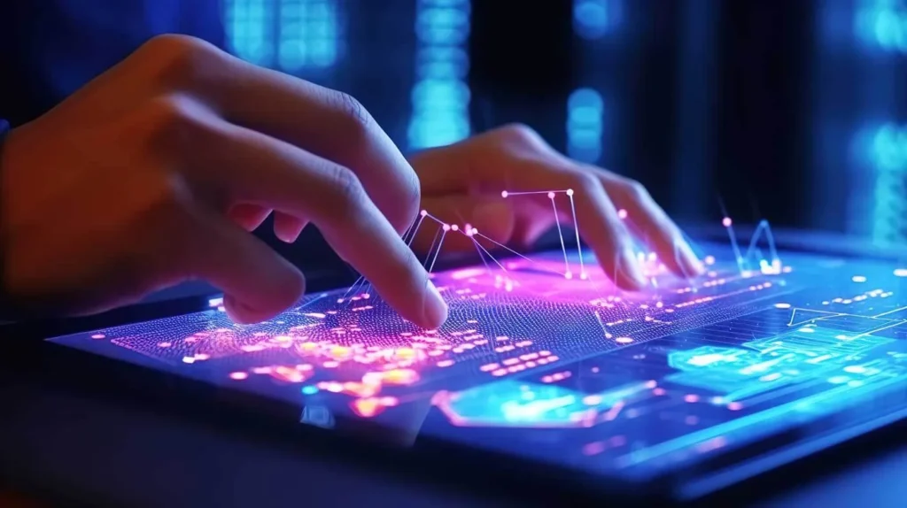 Multichannel Marketing Strategy 7 Multichannel Marketing Strategy mani che digitano su un tablet