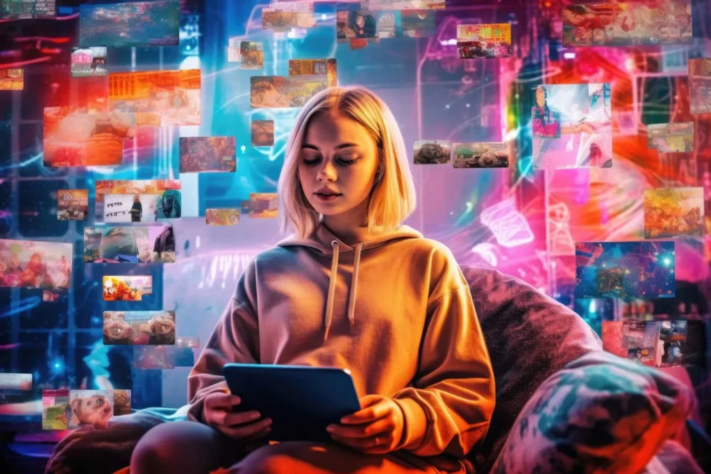 Gestire la Reputazione Online 9 Marketing Multicanale ragazza con tablet seduta sul divano