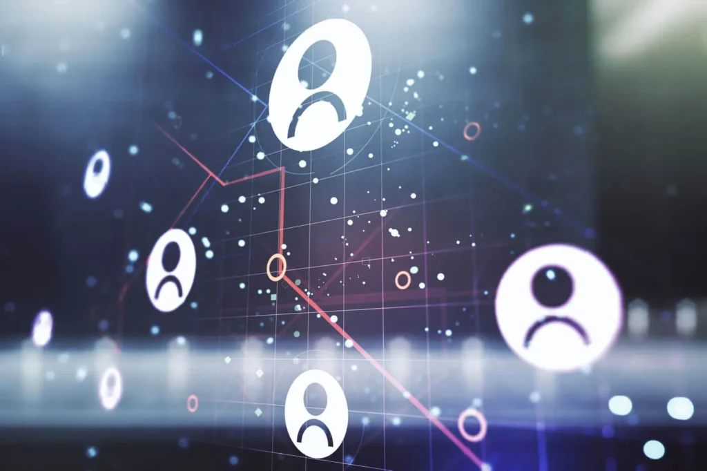 Network Marketing. Costruire Rete e Relazioni 7 Network Marketing immagine concettuale con icone social collegate tra loro