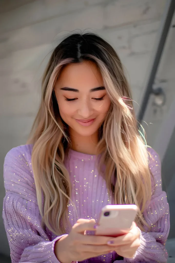 Strategie di Engagement sui Social Media 1 Engagement Social sui Social Media giovane ragazza che guarda il cellulare