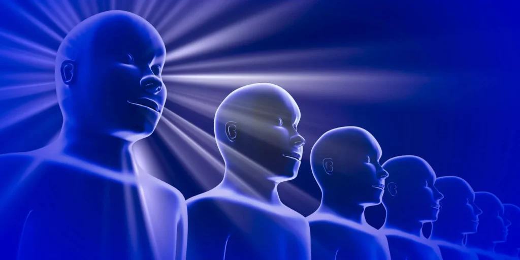 Lead Generation Tattiche e Strategie 4 Lead Generation ominidi blu in fila