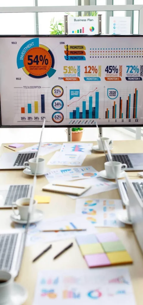 Bilancio delle Campagne di Marketing computer con dei grafici