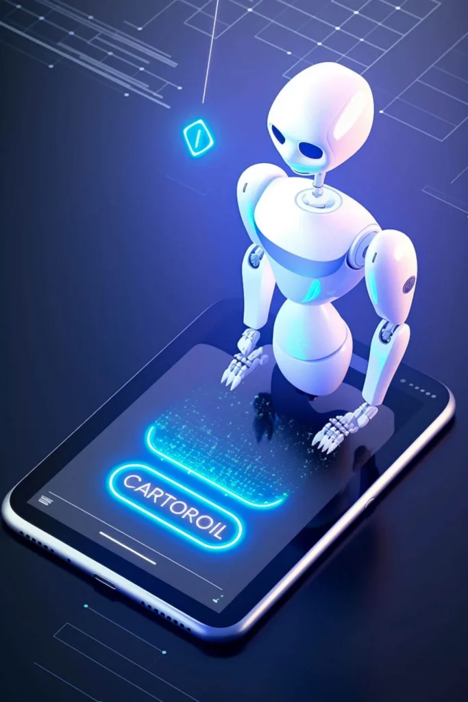 Chatbots e Assistenza Clienti 2 Chatbots e Assistenza Clienti piccolo robot sopra un cellulare