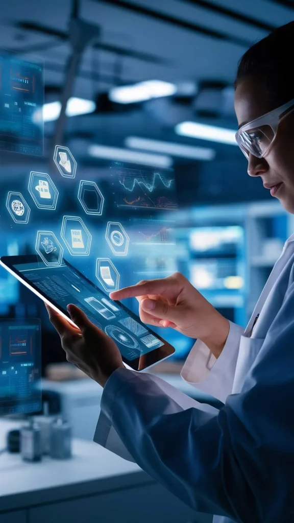 Digitalizzazione per PMI 3 Digitalizzazione per PMI donna scienziato che digita su un tablet