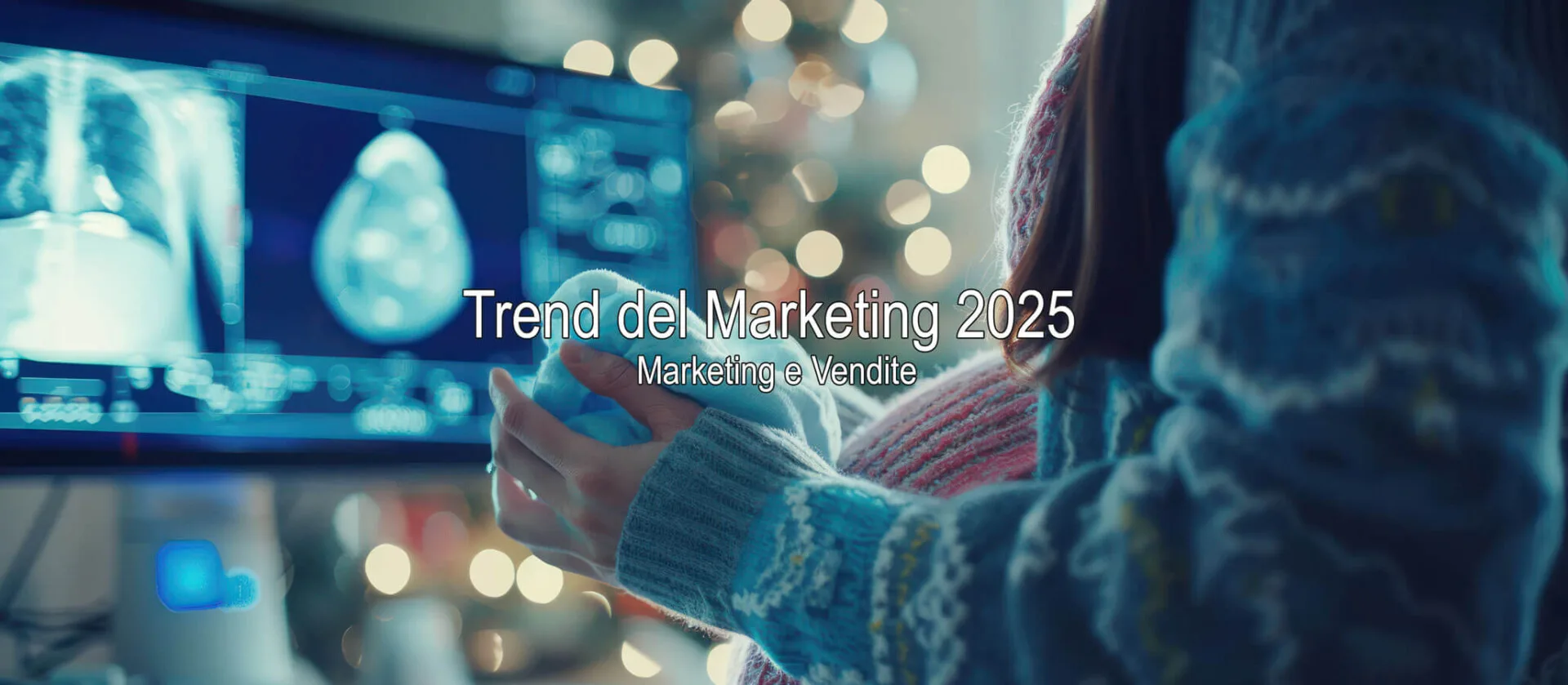 Trend del Marketing 2025 16 Trend del Marketing 2025 donna incinta che guarda una ecografia al computer