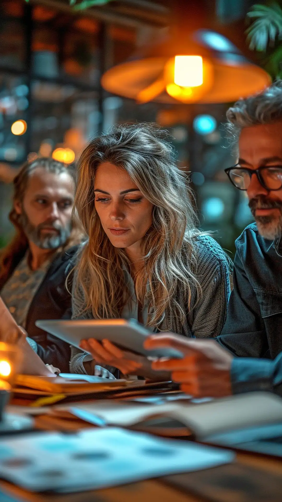 Content Marketing per le PMI - immagine verticale di una ragazza che discute davanti a dei grafici