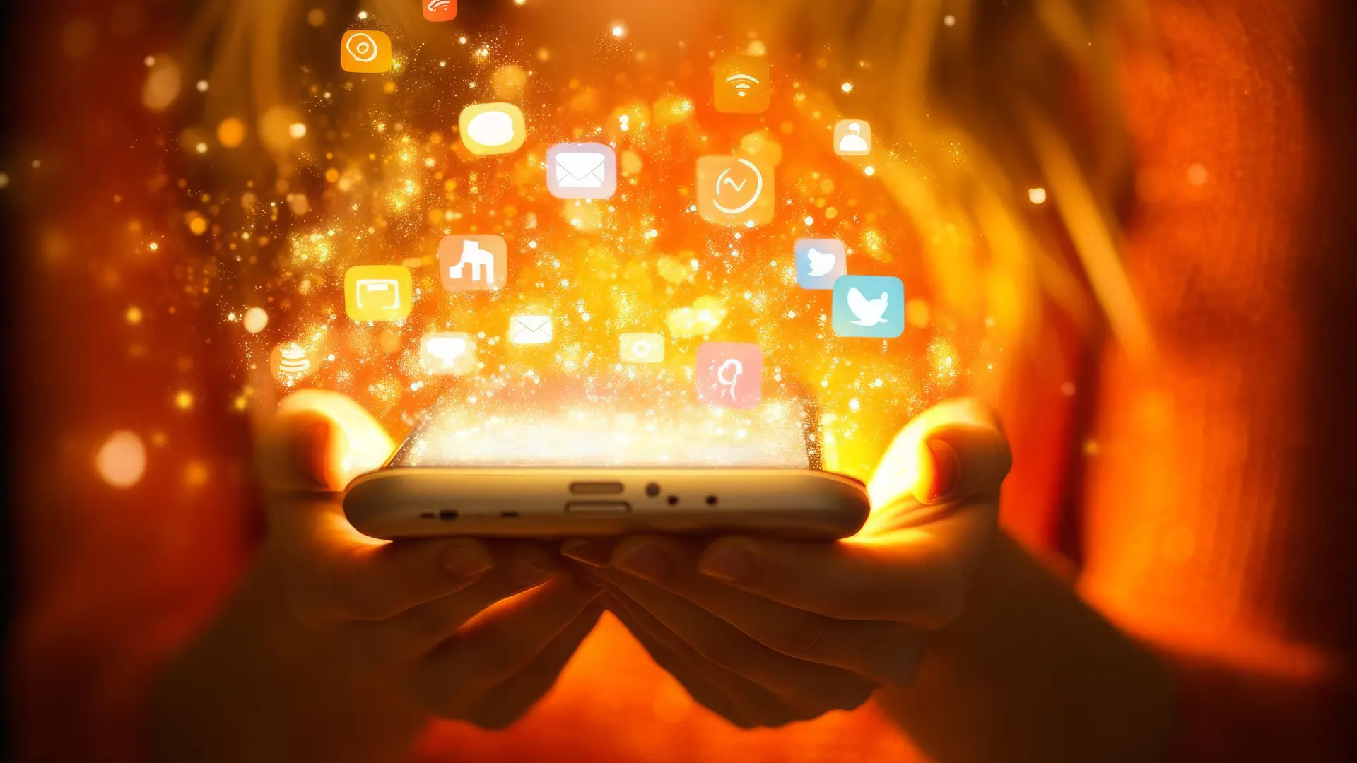 Costruire una Community Online ragazza con in mano un cellulare da dove fuoriesce un bel numero di icone social