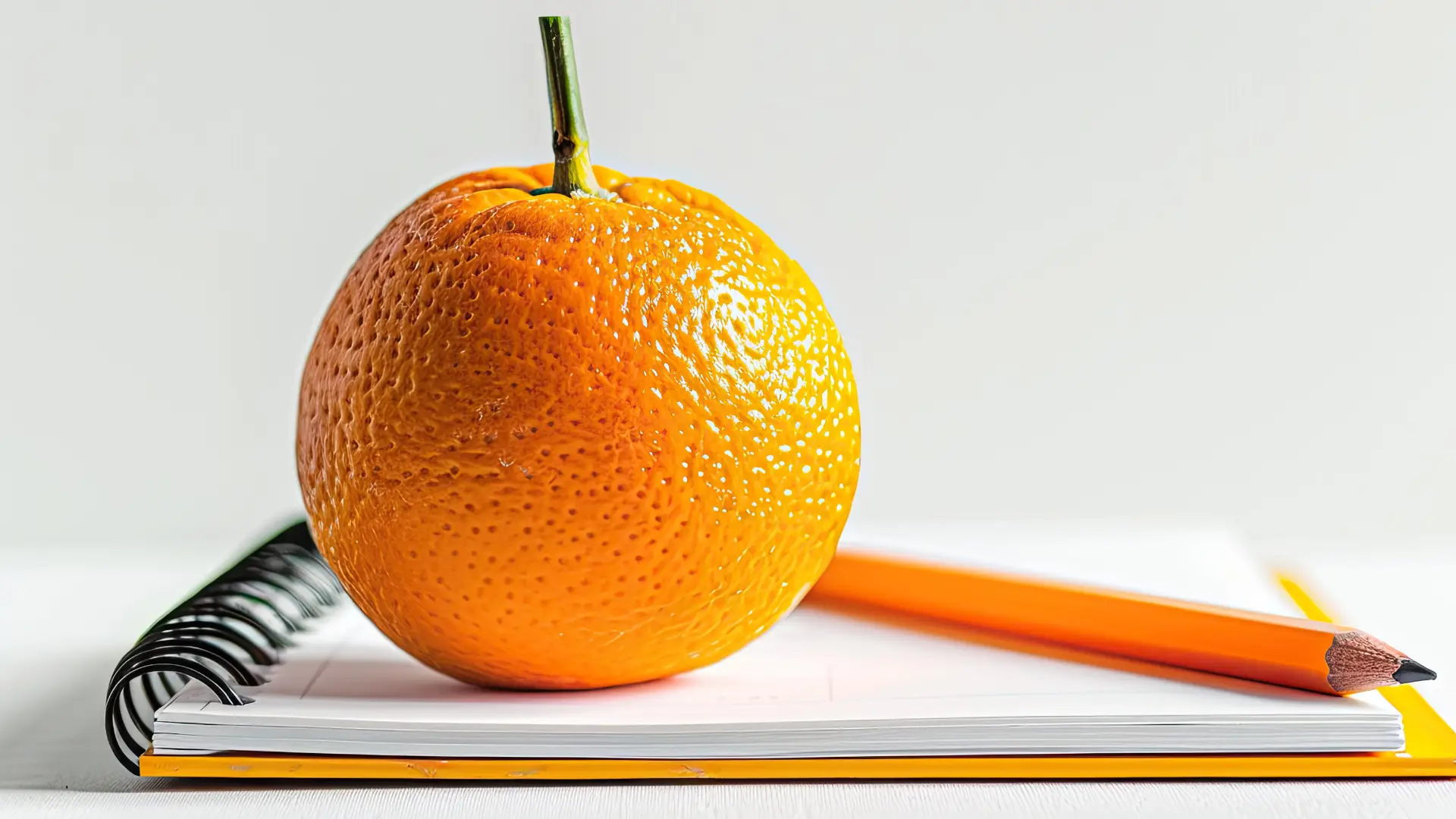 Creare un Blog 9 Creare un Blog di Successo per la Tua PMI - un'arancia e un quaderno una matita