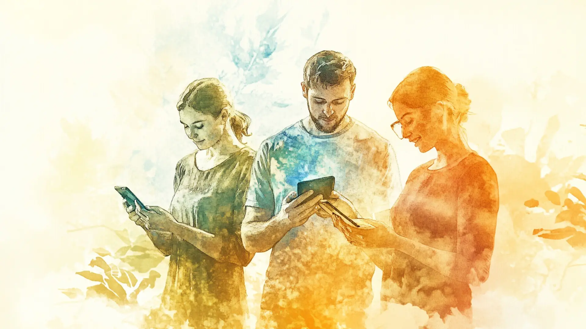 SEO Locale - Come Attrarre Clienti Locali 6 Local SEO - 3 persone che guardano il loro cellulare