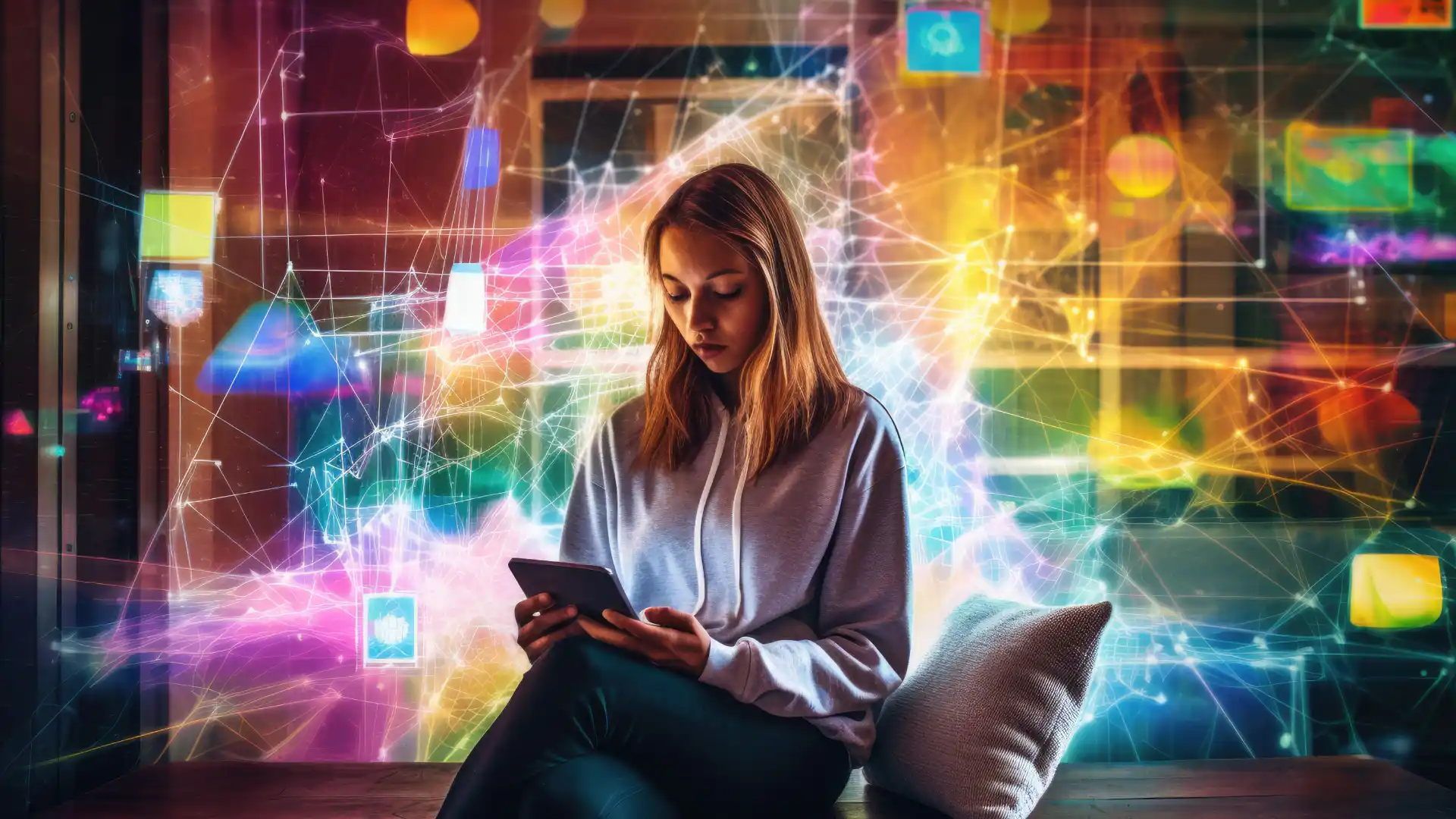 Marketing Automation per le PMI - ragazza che guarda sul tablet