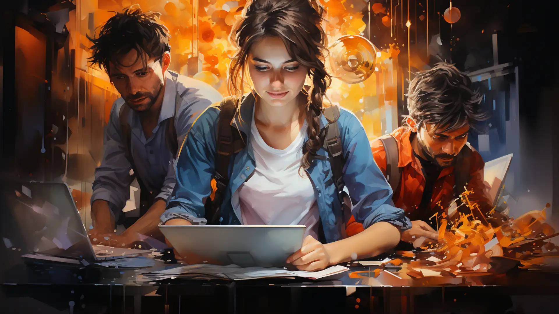 Misurare l'efficacia del content marketing 3 Misurare l'Efficacia del Content Marketing - tre ragazzi che leggono il loro tablet