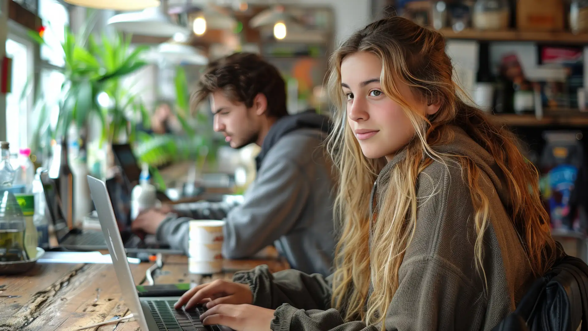 SEO Tecnica - due ragazzi visti di profilo che lavorano al computer