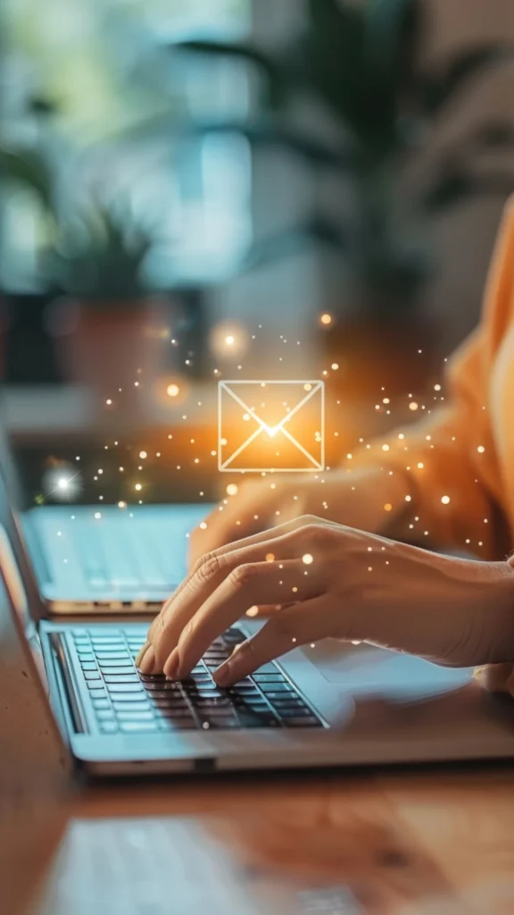 Email Marketing Automation - Persona che scrive su un portatile